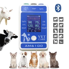 

Vet Bluetooth Hanheld Monitors NIBP Blood Pressure ECG SPO2 Temp Pluse Oximeter Probe ARM Circufere Monitors Pet Hospital Clinic