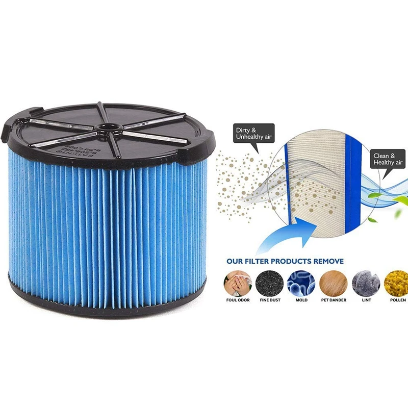 Filter Replacement VF3500 3-Layer Wet/Dry Vacuum Dust Filter for RIDGID WD4050 3 to 4.5 Gallon Vacuums