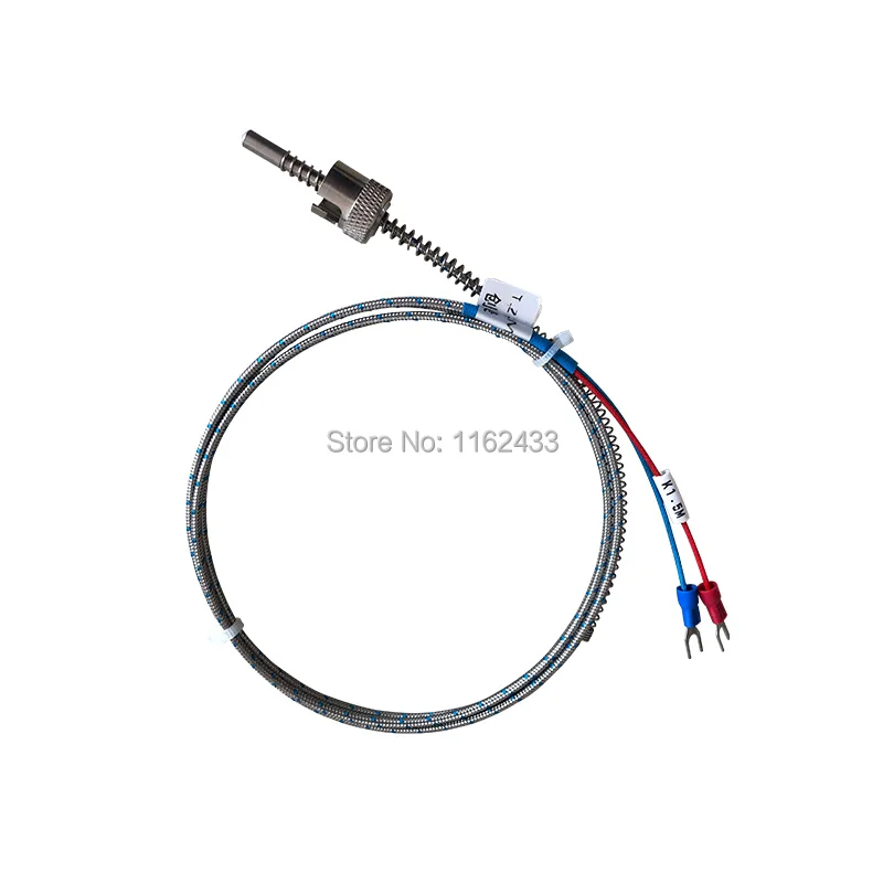 FTARS02 K J type 4m high density metal screening cable 12mm hole diameter adjustable bayonet cap thermocouple temperature sensor |