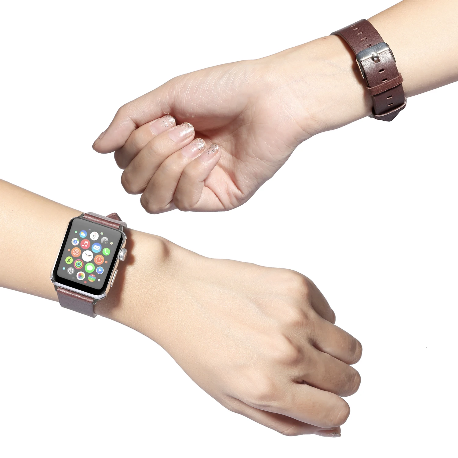 Модный ремешок из воловьей кожи для apple watch series 5 4 3 2 1 ремешок 44 мм для iwatch 38 мм 42 мм браслет умные аксессуары на запястье
