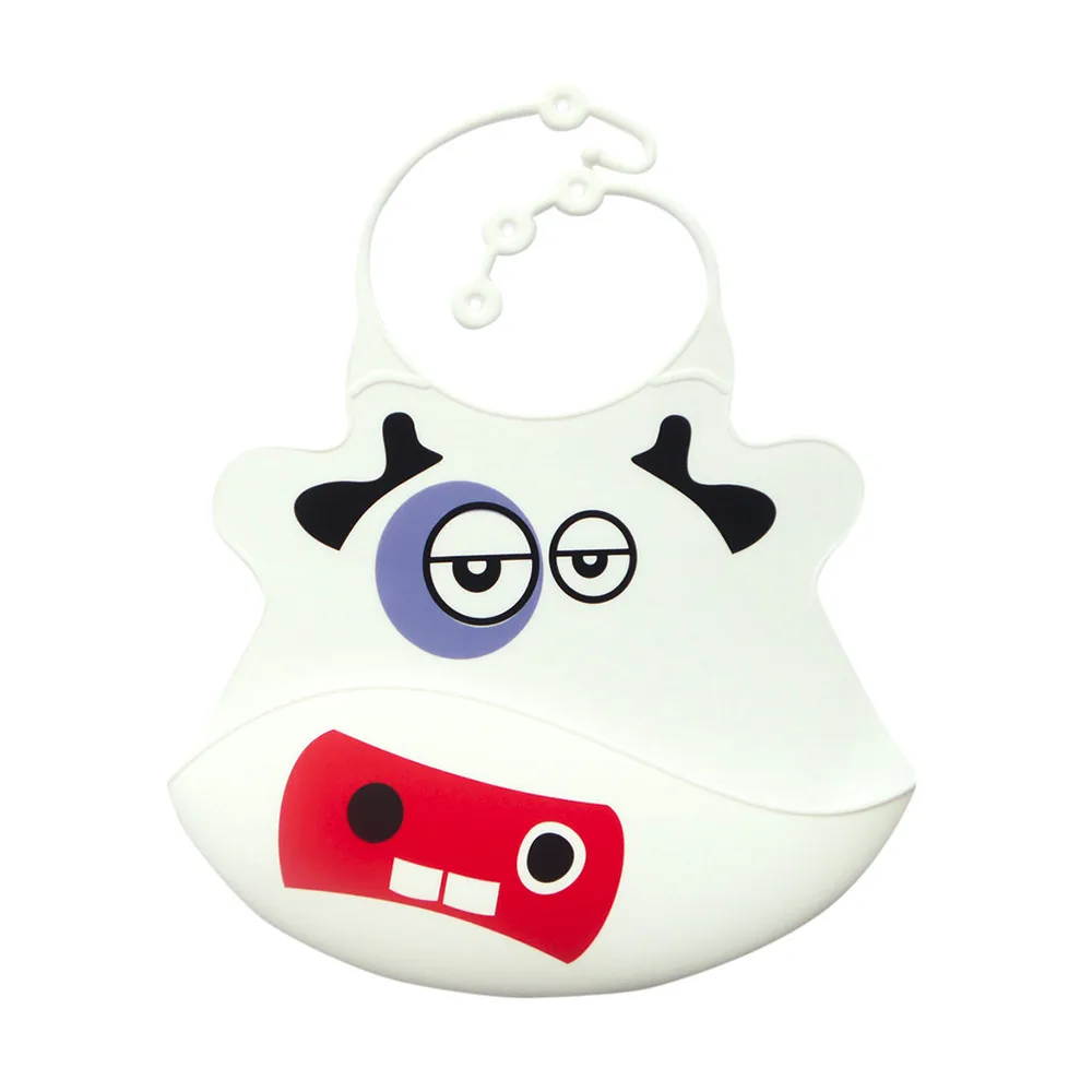  2020 Baby Bibs Baby waterproof bib white Silicone Waterproof Bib with Pockets Baby Newborn Cartoon Aprons Silicone saliva bib