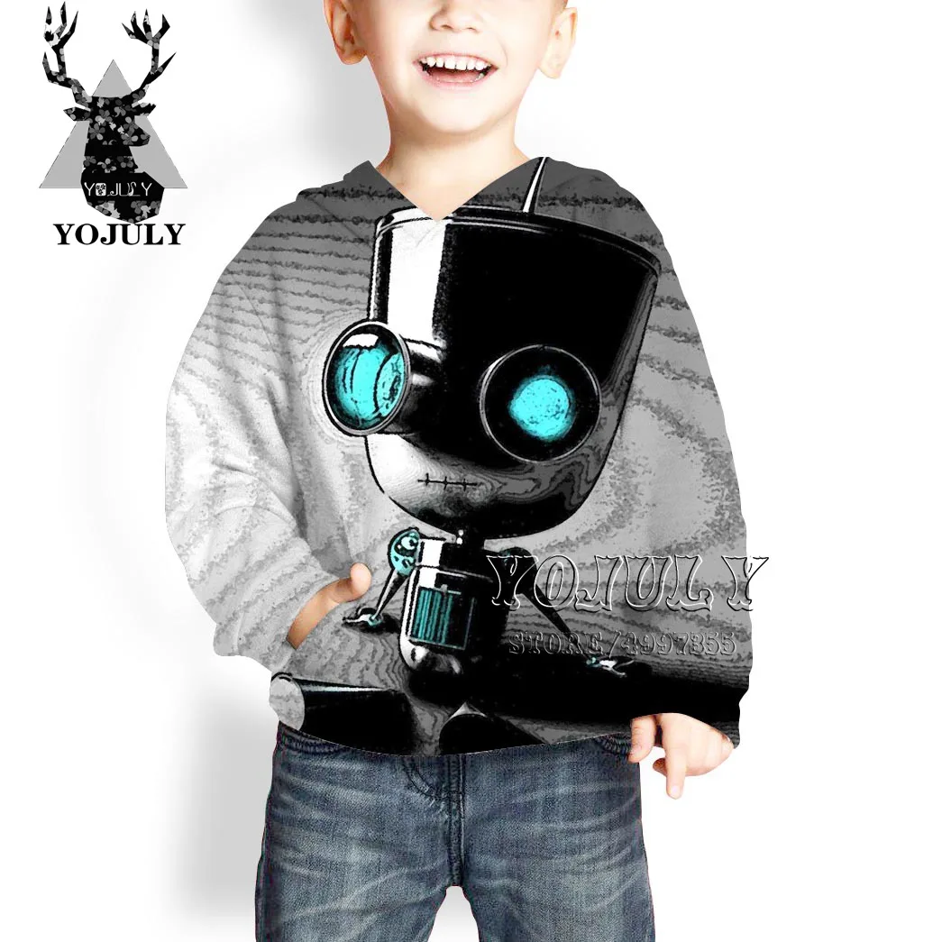 6 YOJULY Захватчик Зим аниме 3D Drucken Повседневная мода уличная 3D пуловер для маленьких мальчиков и девочек подростков хип хоп Детская толстовка C80 - Color: 6