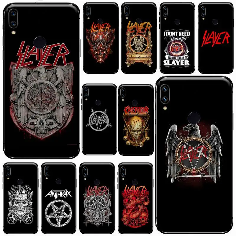 

Slayer Heavy Metal Rock Band Amazing Phone Case For Xiaomi Redmi 4x 5 plus 6A 7 7A 8 mi8 8lite 9 note 4 5 7 8 pro