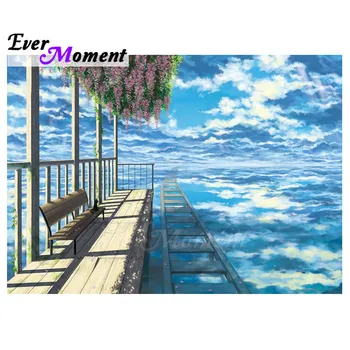 

Ever Moment Diamond Painting Cross Stitch Kit Full Drill Cartoon Sea Landscape Mosaic Picture Paint By Diamonds Wall Decor 5L851