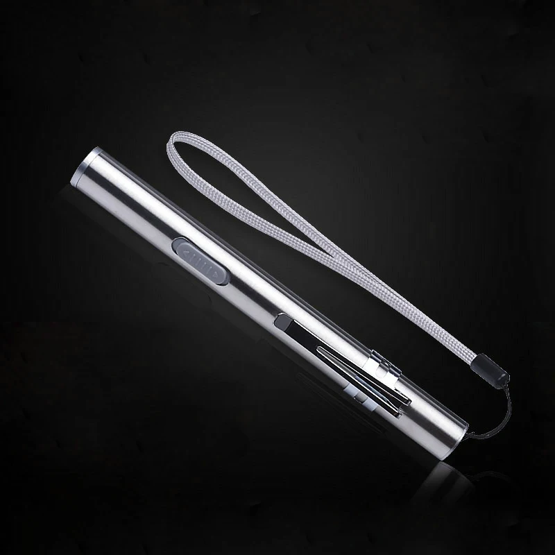 Nurse Doctor Pen Medical Flashlight Pupil Lamp Usb Rechargeable Oral Ear Nose And Throat Mini Yellow White Light Diagnostic