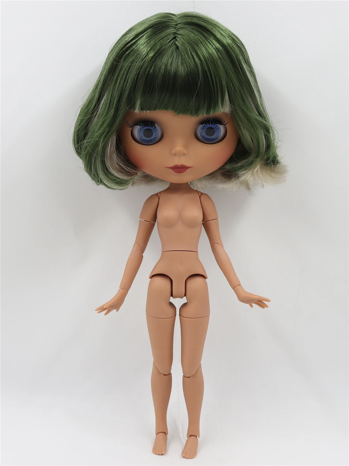 Neo Blythe Doll with Multi-Color Hair, Dark Skin, Matte Cute Face & Custom Jointed Body 2