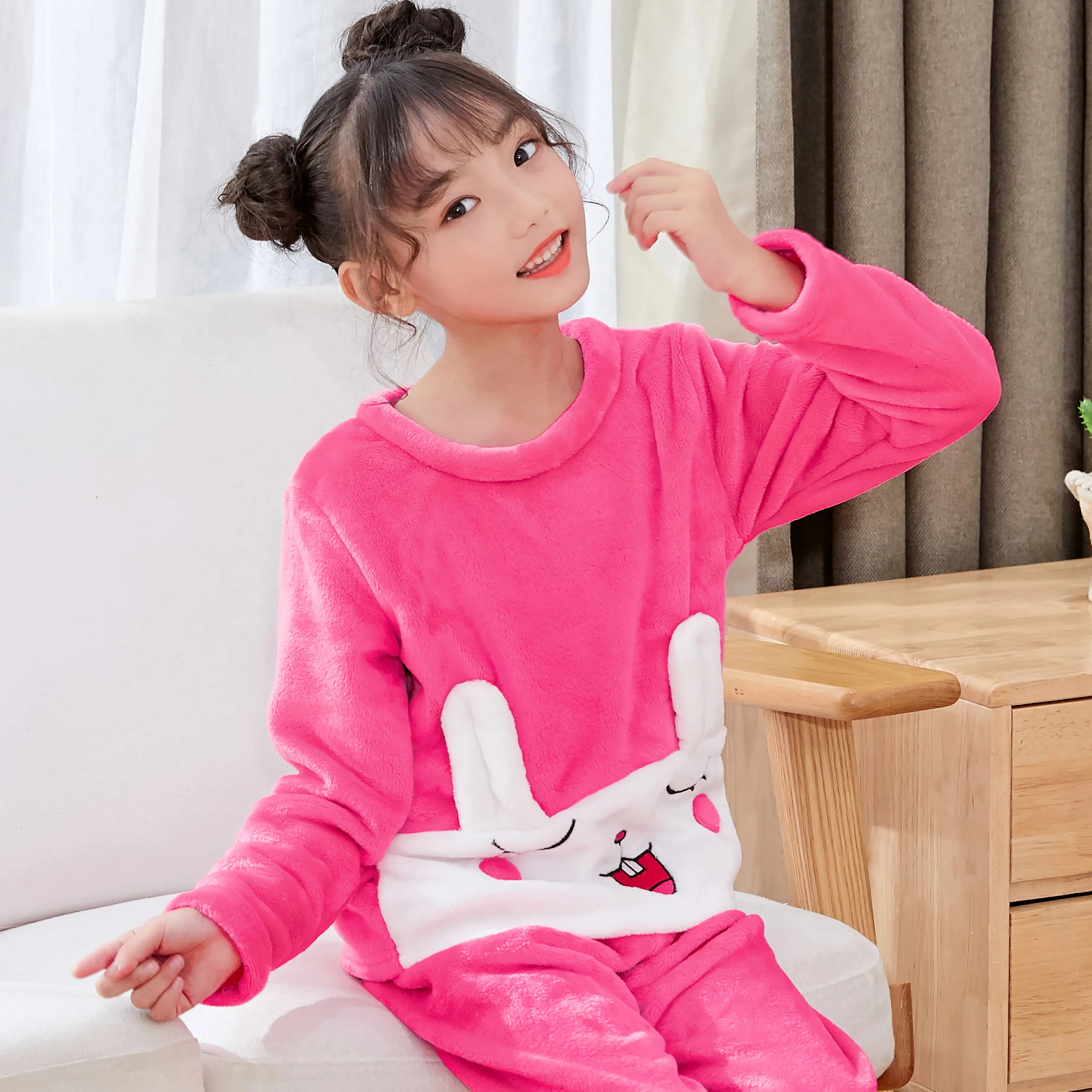 Infantil/ зимние детские пижамные комплекты; теплые пижамы для мальчиков; плотная одежда для сна для девочек; Комплект термобелья из фланелевого флиса для малышей - Цвет: style 14