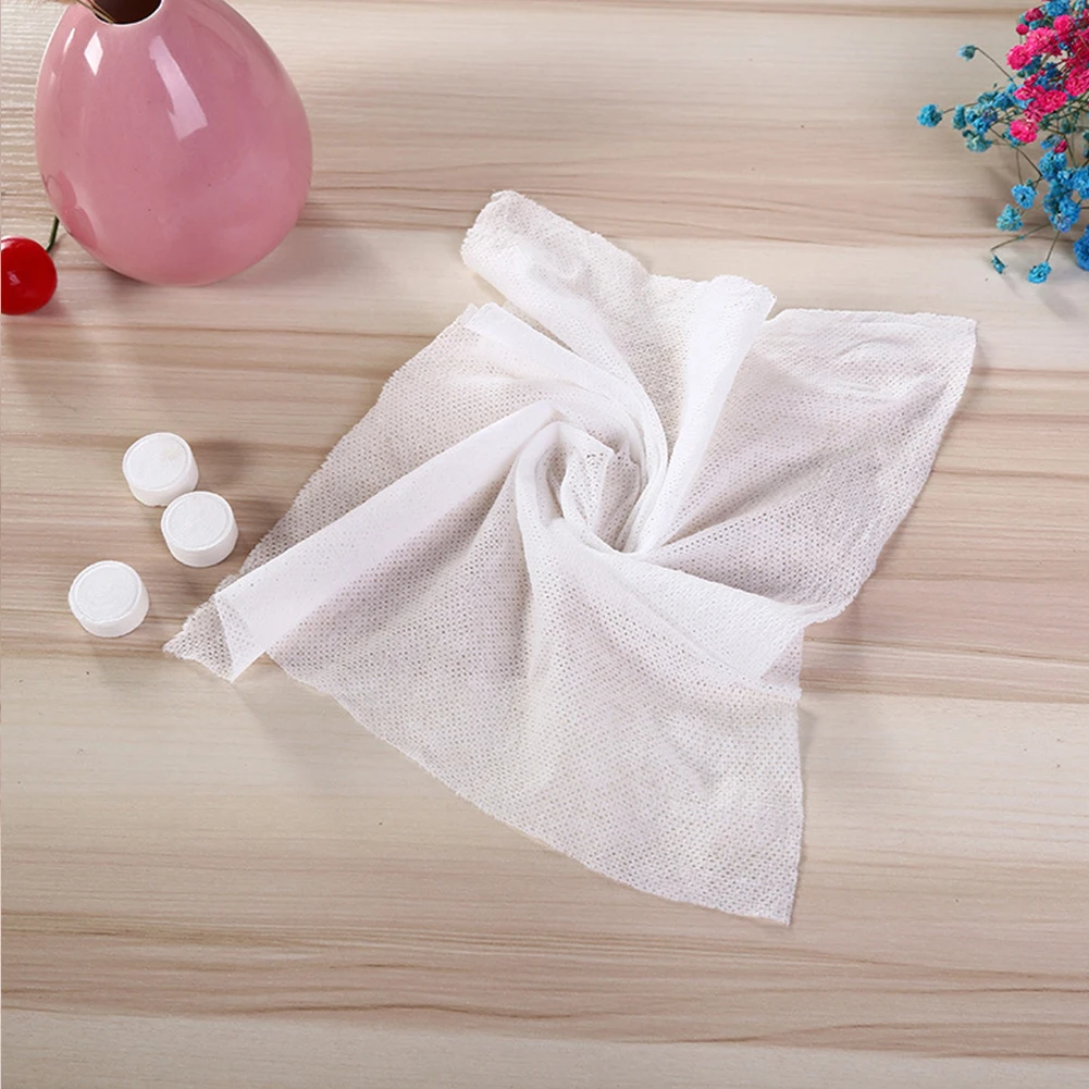 Compressed Towel Go Wipes Soft Cotton Disposable Coin Towels for Travel Sports, Salon or Home Hand Wipes