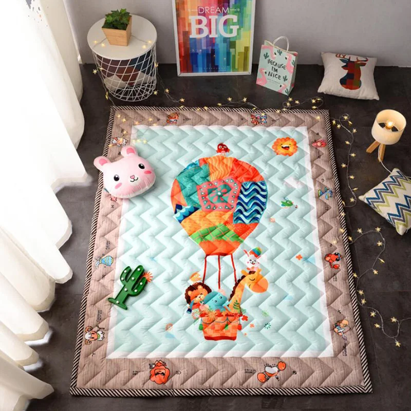 Ins Детская мозаика, хлопковый игровой коврик, детский моющийся коврик, коврики для гостиной, противоскользящие Спальные Одеяло для активных игр, внутренний коврик для лазания - Цвет: 15