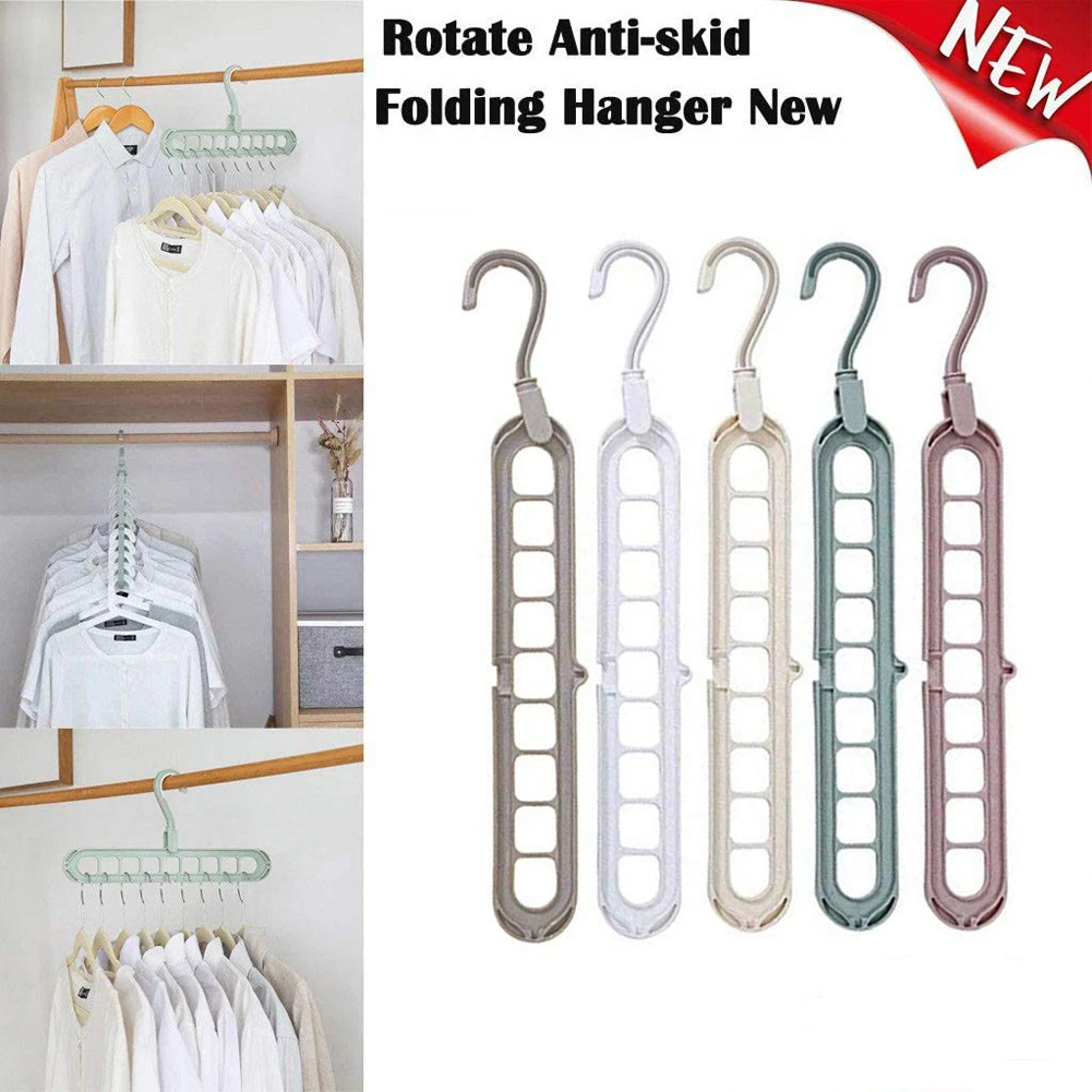 9hole Clothes Hanger Organizer Space Saving Hanger Multifunction