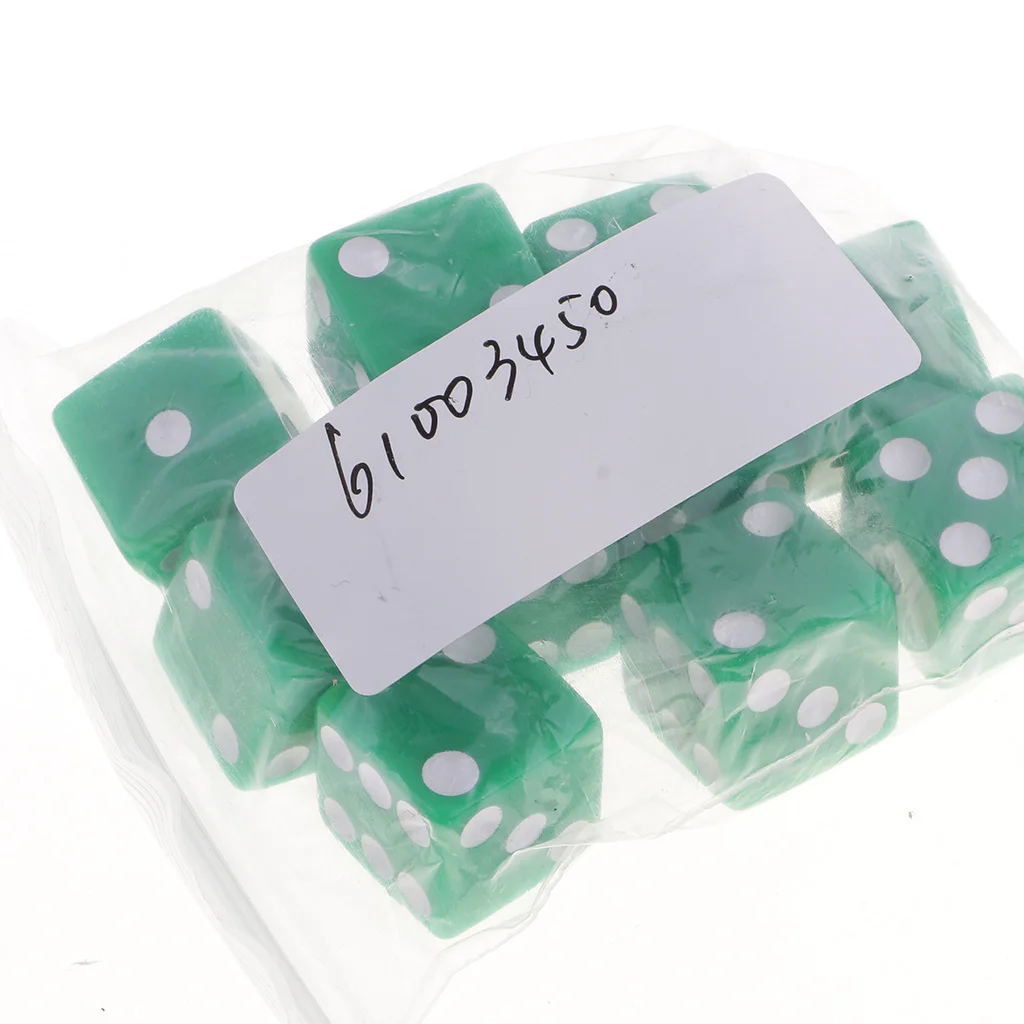 Set/10pcs Six Sided D6 Digital Dice Party Gaming Dice D&D RPG Board Game Parties Board Game Dices Polyhedral Dices