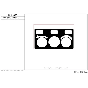 

Interior lining for Toyota Camry 2002-2002. Set L1828.