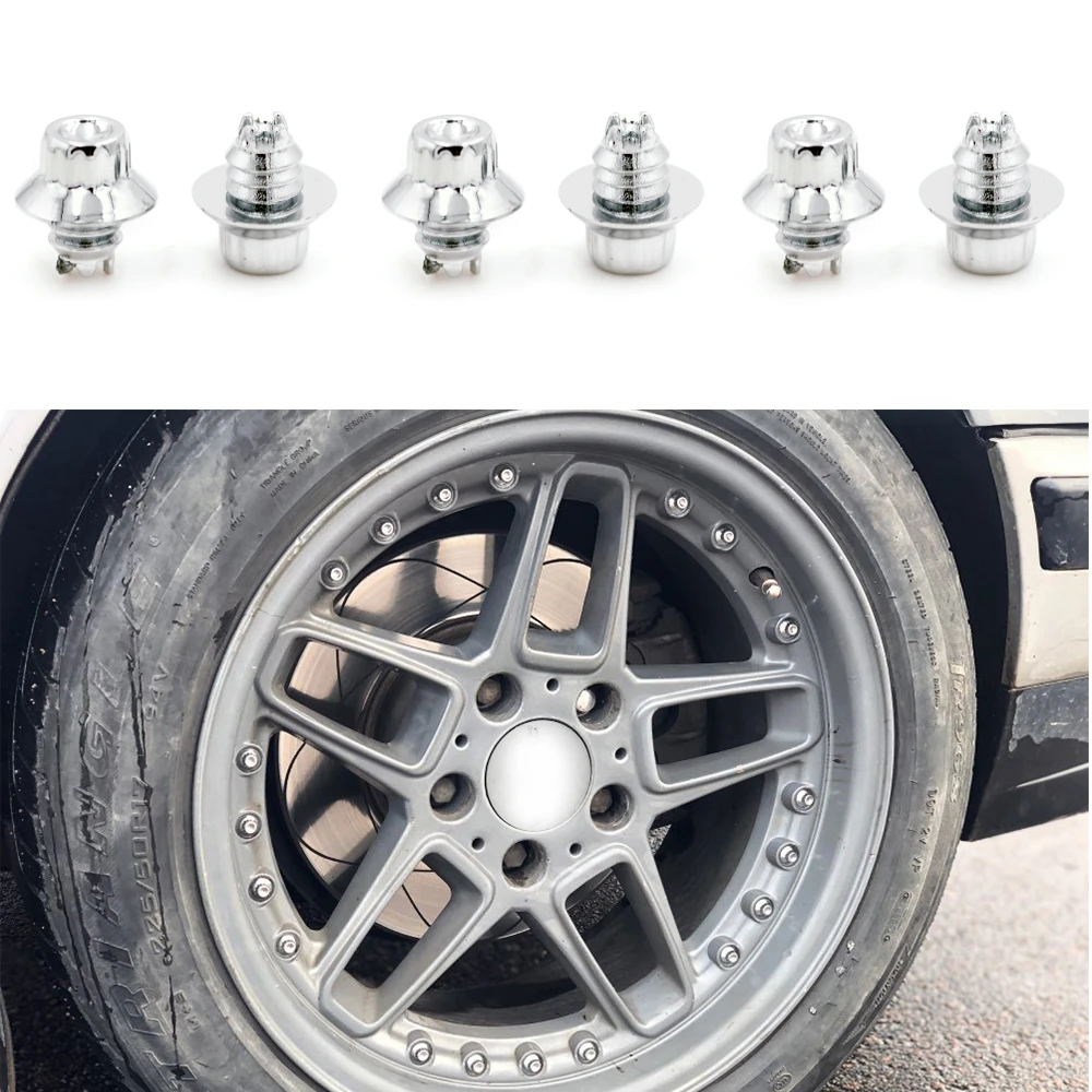 100pcs Wheel Rivets Nuts Tire Nail Studs Screw For Auto Rim Universal