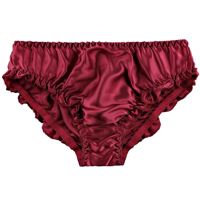 Silky Underwear, Sexy Satin Panties, Ruffled Panties, Frilly