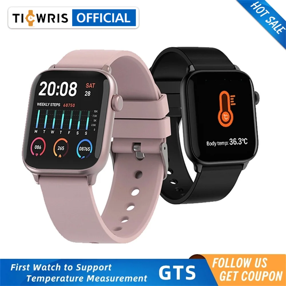 TICWRIS GTS Смарт-часы с температурой тела водонепроницаемый монитор сердечного