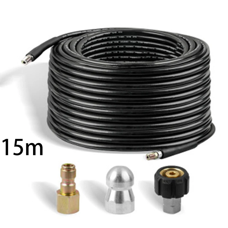 

4pcs/Set Pressure Washer Sewer Jetter Nozzle Spray Car Washing Tools 50FT Hose