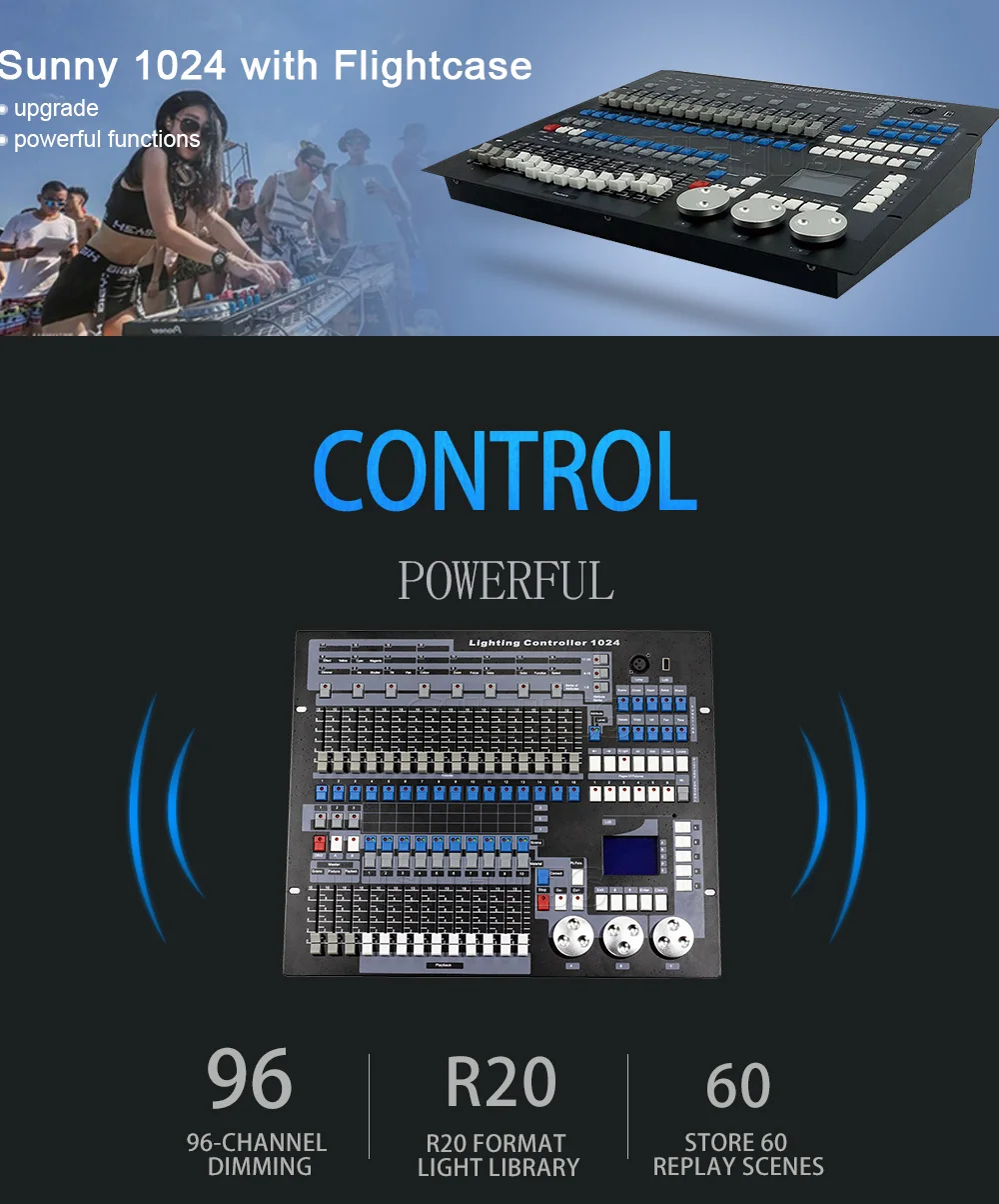 SHEHDS DMX512 сценический светильник контроллер ключ 1024 канал с F светильник чехол PC/SD автономный режим светильник Jockey Dmx контроллер диско