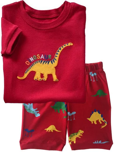 Г. Летние детские пижамные комплекты хлопковое ночное белье с короткими рукавами и рисунком для малышей Детская Пижама для мальчиков - Цвет: 15