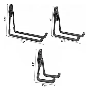 

Steel Garage Storage Utility Double Hooks, Heavy Duty for Organizing Power Tools