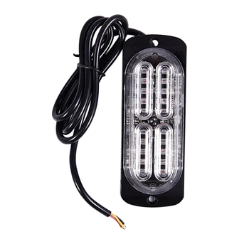 

Ultra-Thin High Power Waterproof 12V-24V 20 LED Car Truck Emergency Side Strobe Warning Flashing Light White Red Amber