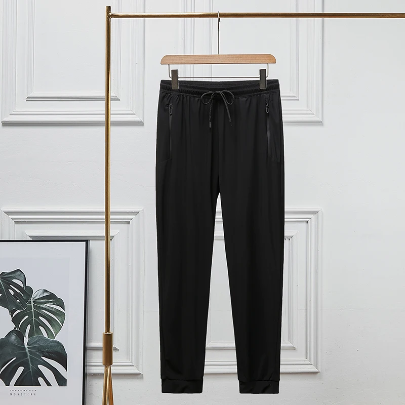 

2020 summer quick drying large size sports pants casual pants men's elastic straight tube pants Korean Air Conditioning pants