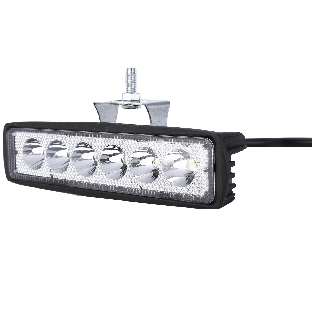 1PC Car 18W Work Light Bar DRL Driving Fog Spot Lamp Headlight 800LM ABS Plastic 6LED Lights For Off-road SUV Farm Machinery