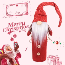 Рождественская бутылка вина Декор Набор Санта Клаус Снеговик Олень крышка бутылки одежда кухня украшение на год Рождество ужин вечеринка