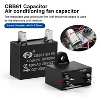 Condensateur de démarrage de ventilateur externe de climatiseur CBB61, 2 pièces, condensateur de fonctionnement de moteur 450V 1UF 1.2UF 1.5UF 2UF 2.5UF 3UF 3.5UF 4UF 4.5UF 4