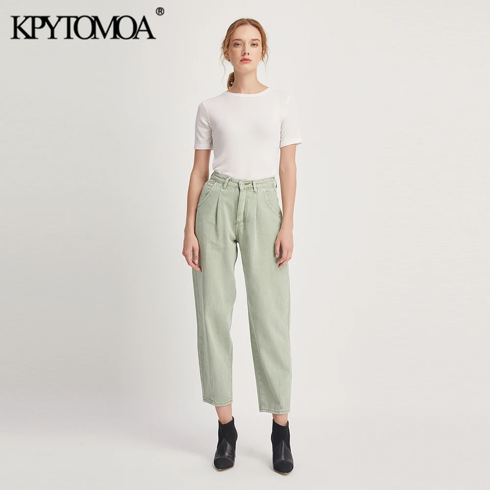 Vintage Stylish Pockets Darts Jeans Women 2020 Fashion High Waist Zipper Fly Denim Harem Pants Chic Jean Femme Trousers Vintage Stylish Pockets Darts Jeans Women 2020 Fashion High Waist Zipper Fly Denim Harem Pants Chic Jean Femme Trousers