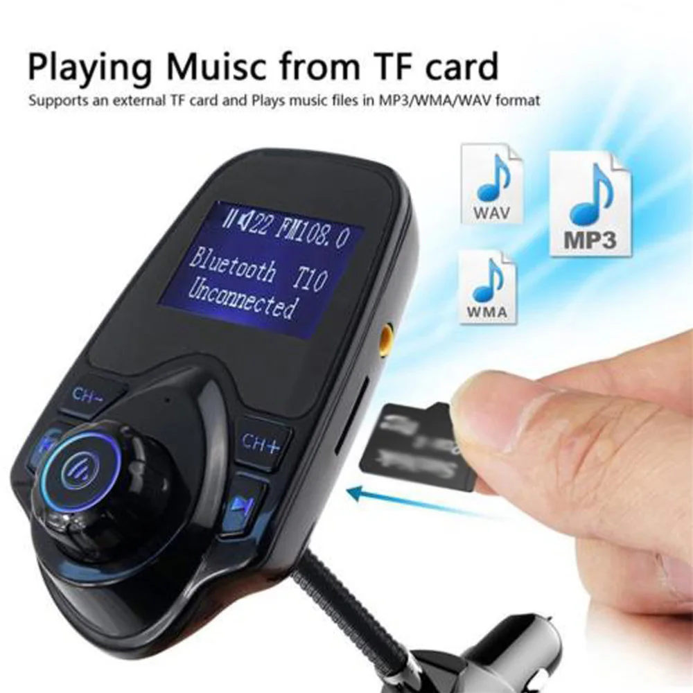 Bluetooth Hands-free автомобильный комплект fm-передатчик MP3 USB Автомобильное зарядное устройство высокопроизводительный Bluetooth модуль и MP3 декодер чип