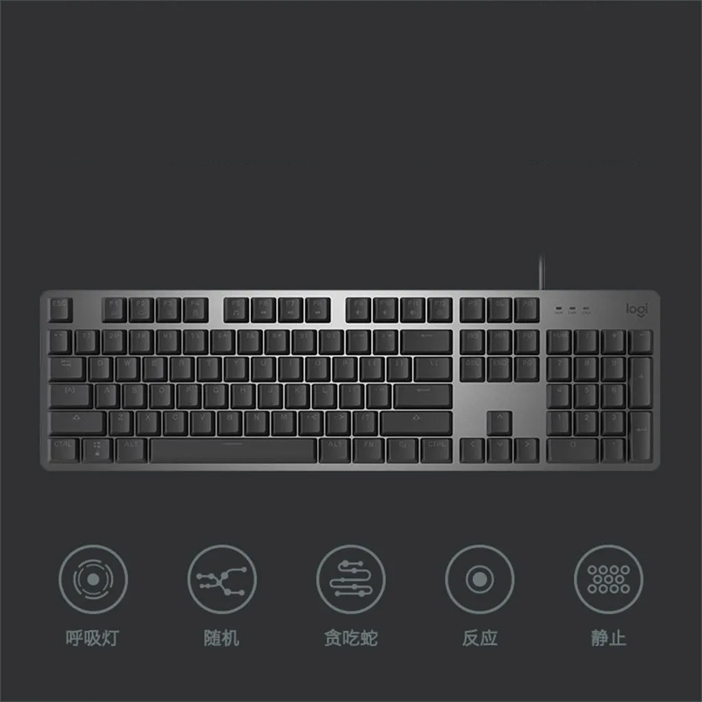 Логик K845 104 usb-ключи Проводная Подсветка Механическая игровая клавиатура переключатель игровая клавиатура для Win8/10