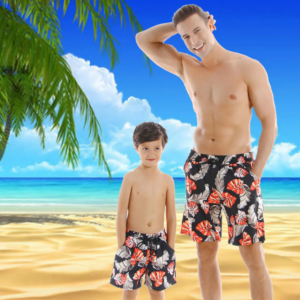 ESAILQ-Pantalones de baño Casual para Hombre de Playa Moda Estampado Vacaciones en la Playa Cómoda Cintura Elástica Cortos de Verano para Hombres Pantalones