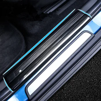

4pcs Car Door Sill Welcome Scuff Plate Pedal Footboard Stickers for Mini Cooper COUNTRYMAN 2017 F60 Interior Styling