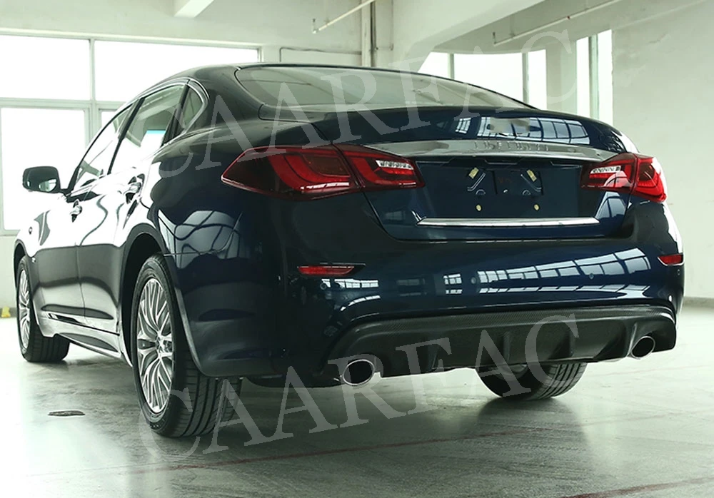 Углеродное волокно/frp зад бампер для губ Диффузор спойлер для Infiniti Q70 Седан 4 двери- Защита бампера автомобиля Стайлинг автомобиля