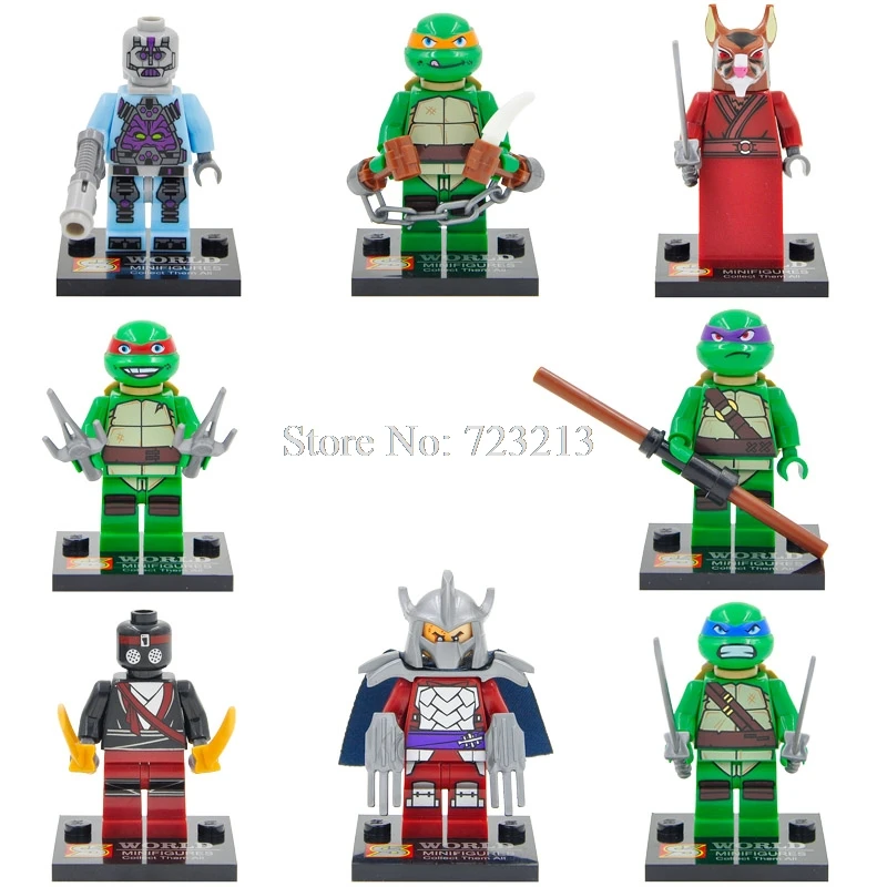 Одна продажа Мультяшные милые строительные блоки Набор фигурок кубики