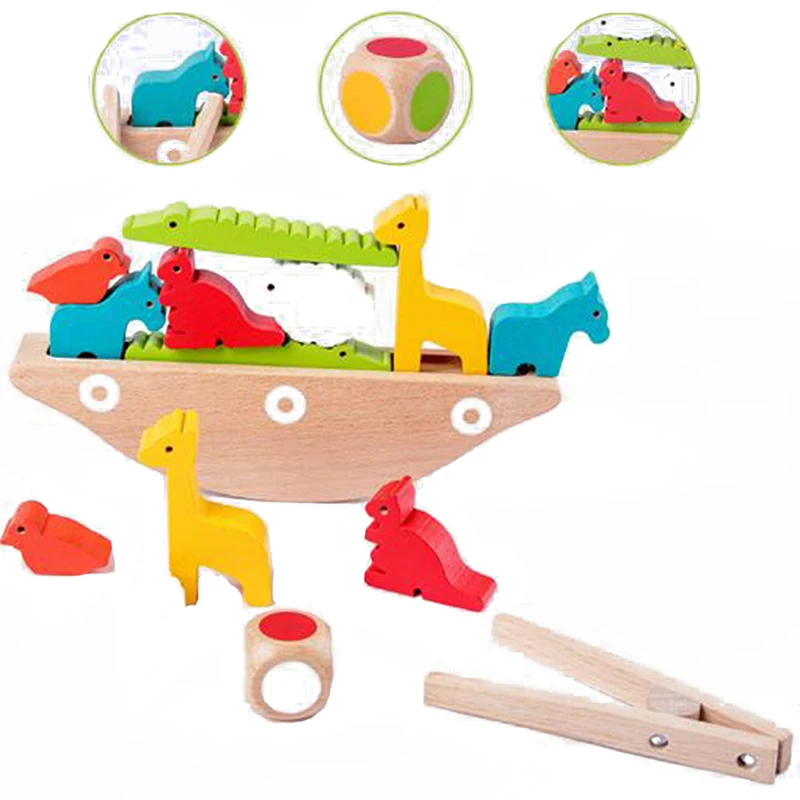  Boat Balancing Frame Baby Early Learning Toy Montessori Teaching Aids Animal Balance Colorful Early - 4000052320360