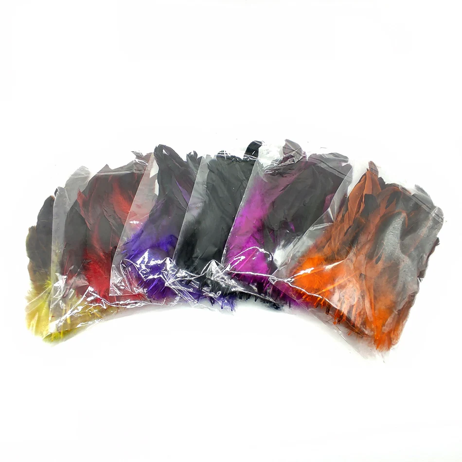 20/100pcs Natural Crafts Feathers Plume Wedding Party Decor DIY Colored Rooster Feathers Jewelry Making Hair Accessories 13-18cm