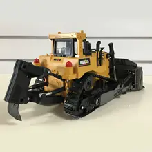 Huina-excavadora recargable por control remoto para niños, modelo de ingeniería de coches, camión excavadora, juguete educativo, 569