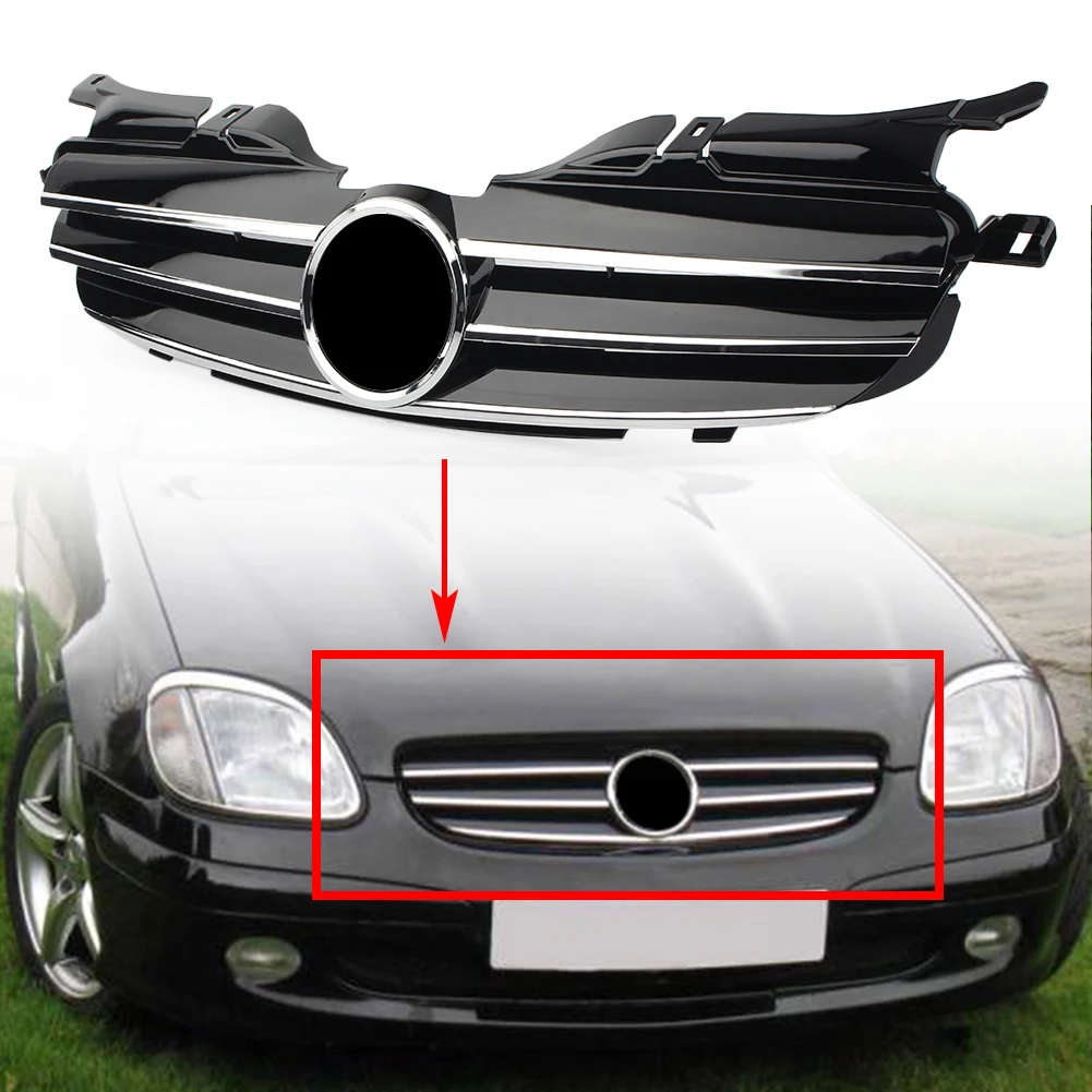 Передняя решетка автомобиля Авто 1 Fin AMG стиль гриль для Mercedes Benz SLK-Class R170 W170 1998 1999 2000 2001 2002 2003 2004