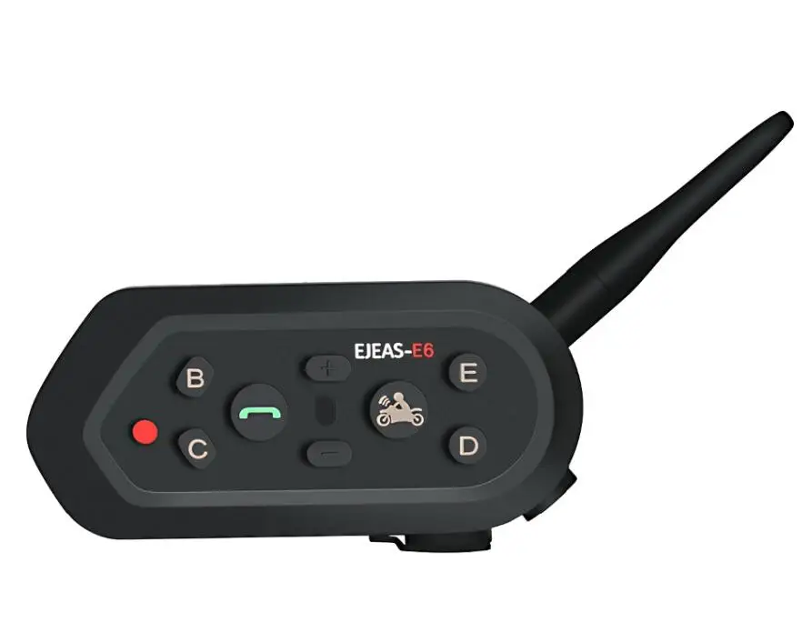 2 шт. EJEAS E6 1200 м Bluetooth домофон мотоциклетный шлем Переговорная гарнитура водонепроницаемый беспроводной Bluetooth Мото гарнитура переговорные