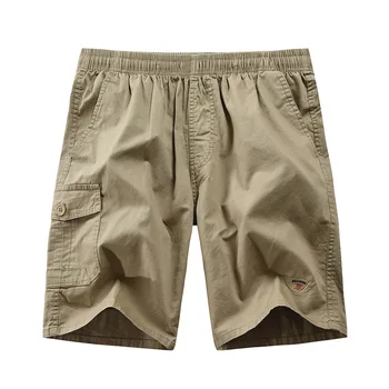 

OLOME Fashion Men's Baggy Pocket Military Cargo Shorts Male Cotton Khaki Mens Tactical Shorts Short Pants 2020 Summer XL-4XL