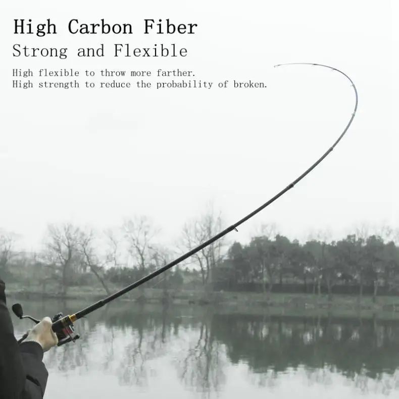 2,1 м высокоуглеродное волокно Приманка Удочка мощность MH легкий Спиннинг/Литье удочка