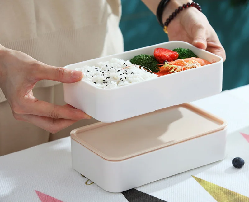 GOALONE Microwavable коробка для ланча бэнто 2 контейнера BPA бесплатно герметичный контейнер для хранения еды с палочками ложкой для взрослых и детей