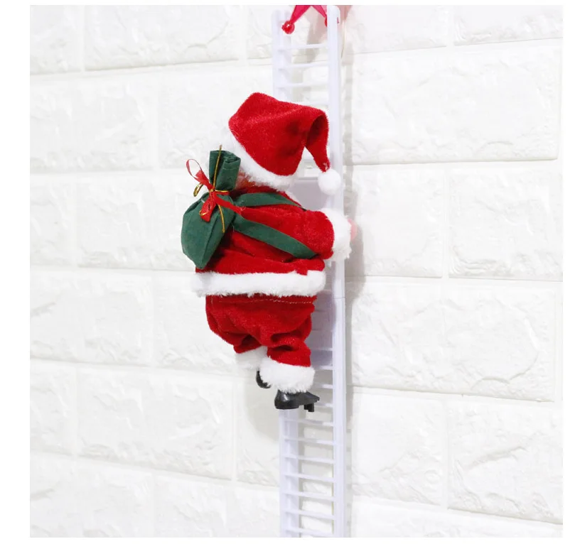 Zhenwei Electric Ladder Santa Claus Climbing Ladder Electric Santa Claus Climbing Ladder Cross Border Toys Christmas