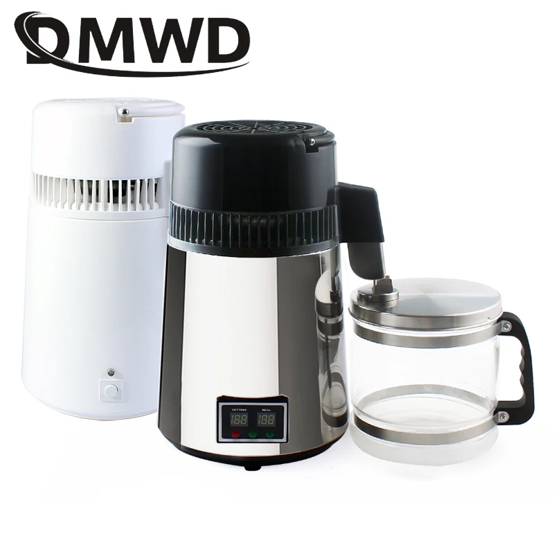 Dmwd Zuiver Water Distilleerder 4L Tandheelkundige Gedestilleerd Water Machine Filter Rvs Elektrische Destillatie Luchtreiniger Jug 110V 220V