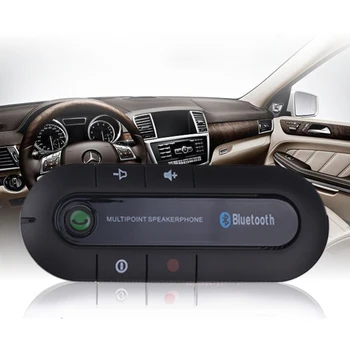 

Car Sun Visor Clip Bluetooth Speakerphone Audio MP3 Music Receiver Car Kit Wireless Handsfree Speaker Phone Adapter