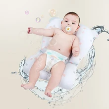 Мультяшный портативный детский душ, ванна коврик Нескользящая Ванна Коврик для новорожденных безопасность опора для ванной Подушка Складная мягкая подушка