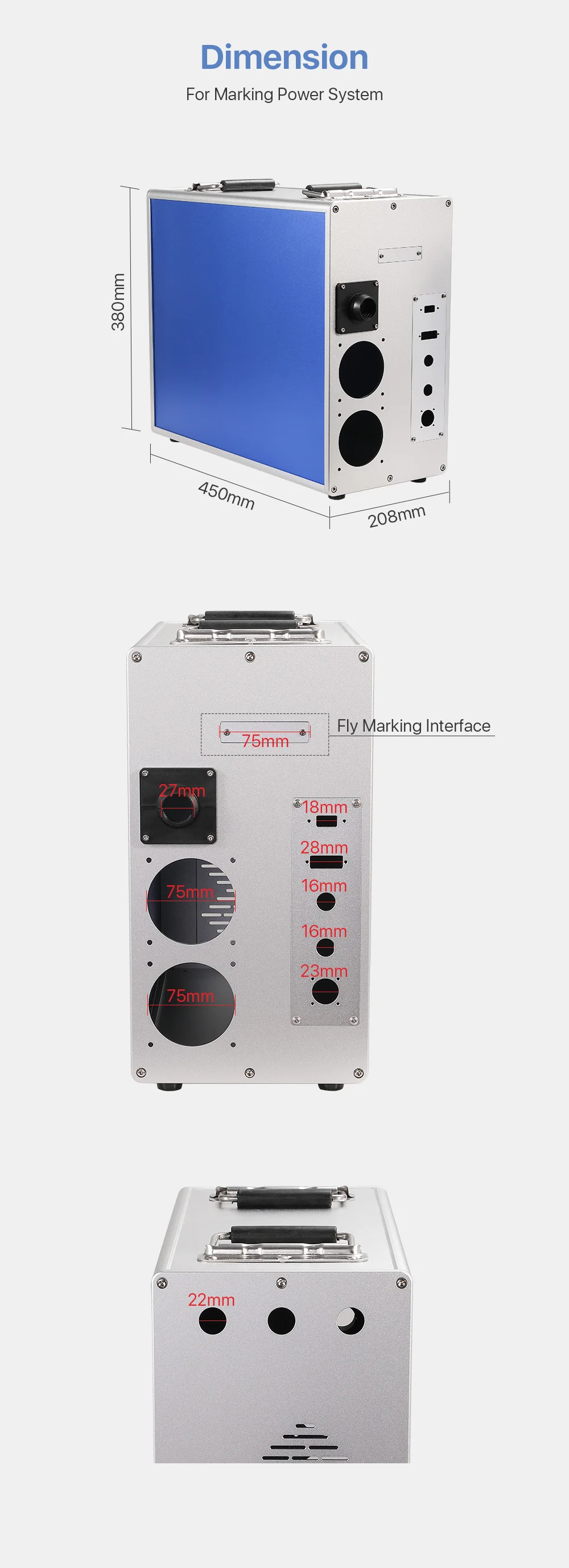 Cloudray Faser Laser Power Supply Box Kennzeichnung Maschine Gehäuse Schrank für DIY Faser & Co2 Kennzeichnung Maschine Installation – Detail 4
