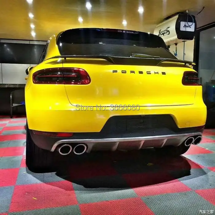 For Porsche Macan High Quality Carbon Fiber Rear Boot Trunk Wing Lip Rear Middle Spoiler Auto Part