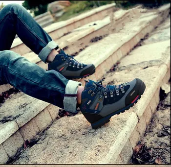 

Men Hiking Shoes Waterproof leather Shoes Climbing & Fishing Shoes Outdoor Trekking Boots Shoes Men Mid-cut Hiking Boots